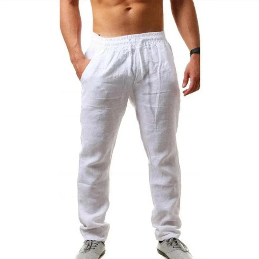 Pantalones informales para hombre, pantalones transpirables de alta calidad para verano, pantalones de chándal de Color sólido, pantalones deportivos para correr, ropa de calle deportiva