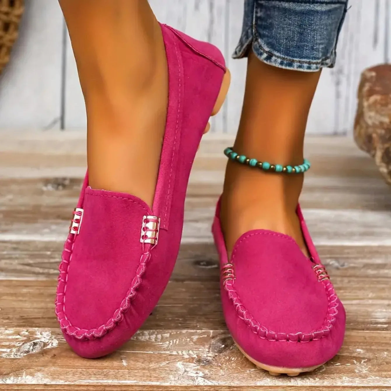 Zapatos informales para Mujer, mocasines planos para primavera y otoño, Zapatos planos De tela vaquera suave antideslizantes a la moda, 2024