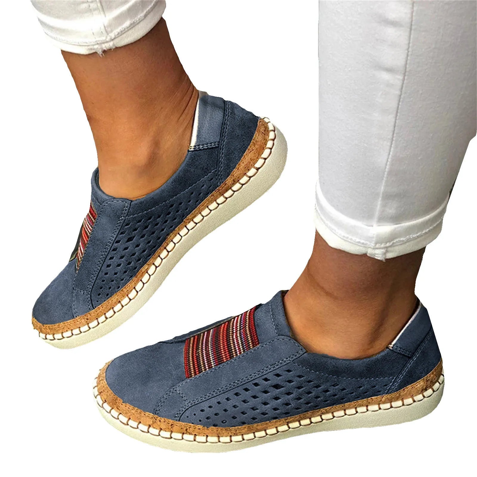 Zapatos de malla con agujeros para Mujer, calzado plano y transpirable, Tendencia 2024, 2024