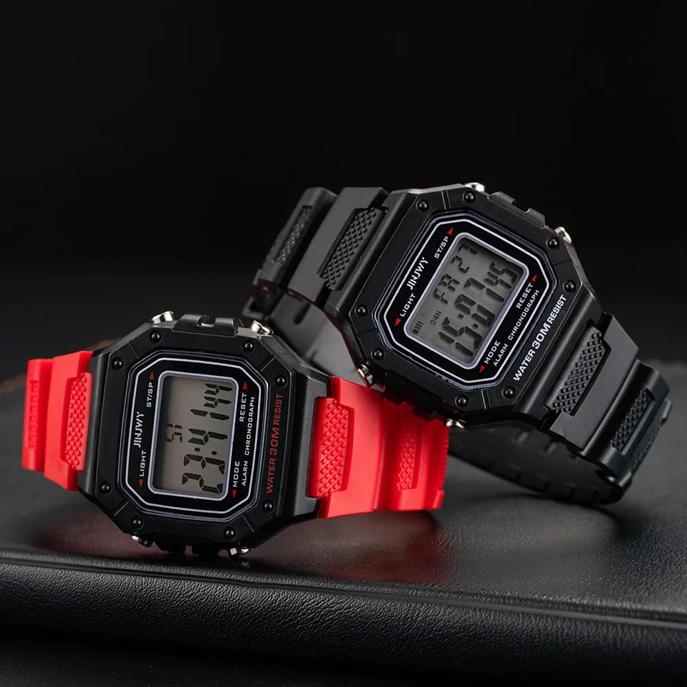 2025 relojes digitales para hombres, reloj de pulsera deportivo resistente al agua, reloj de pulsera LED electrónico dorado para mujeres, reloj informal para hombre