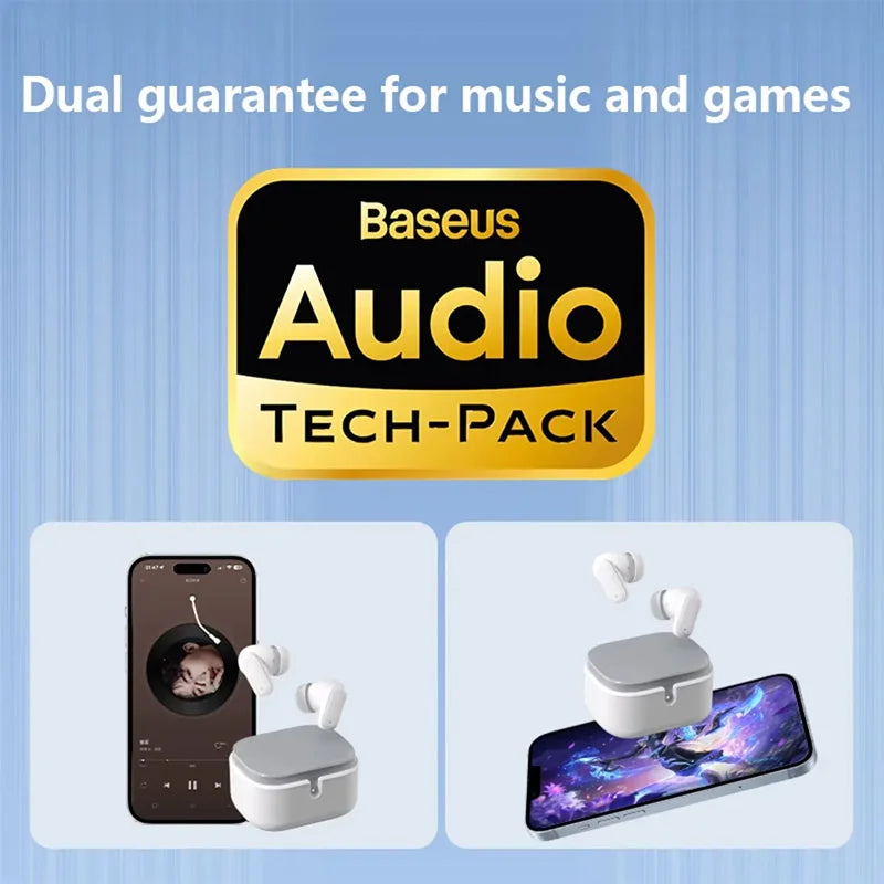 Auricular Wireless Bluetooth Earphones In Ear Noise Reduction Sports Waterproof for Android, iOS, PC Long Battery Life