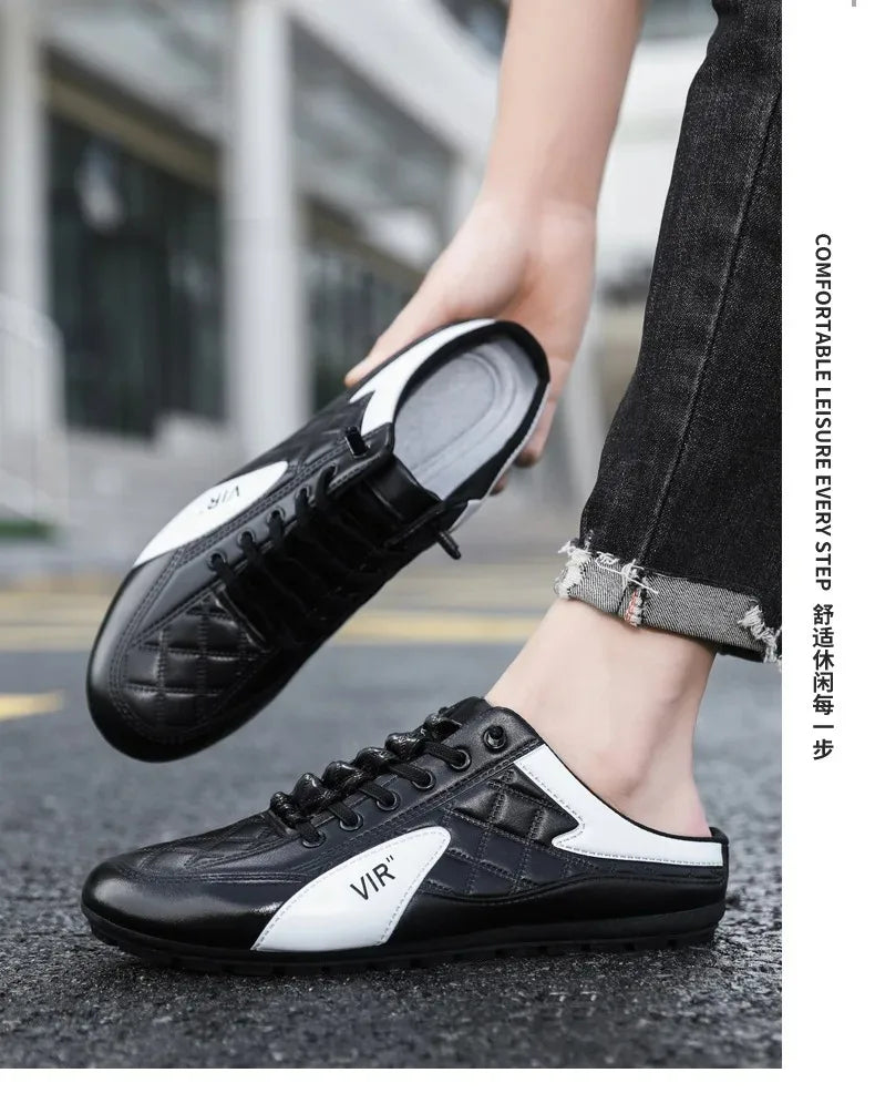 Zapatillas De verano para Hombre, Zapatos informales De fondo plano a la moda para Hombre, Zapatos De soporte De suela blanda, zapatillas De deporte para Hombre