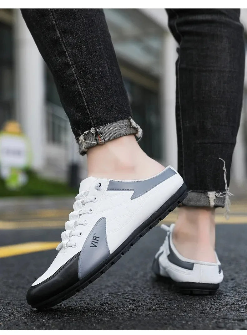 Zapatillas De verano para Hombre, Zapatos informales De fondo plano a la moda para Hombre, Zapatos De soporte De suela blanda, zapatillas De deporte para Hombre