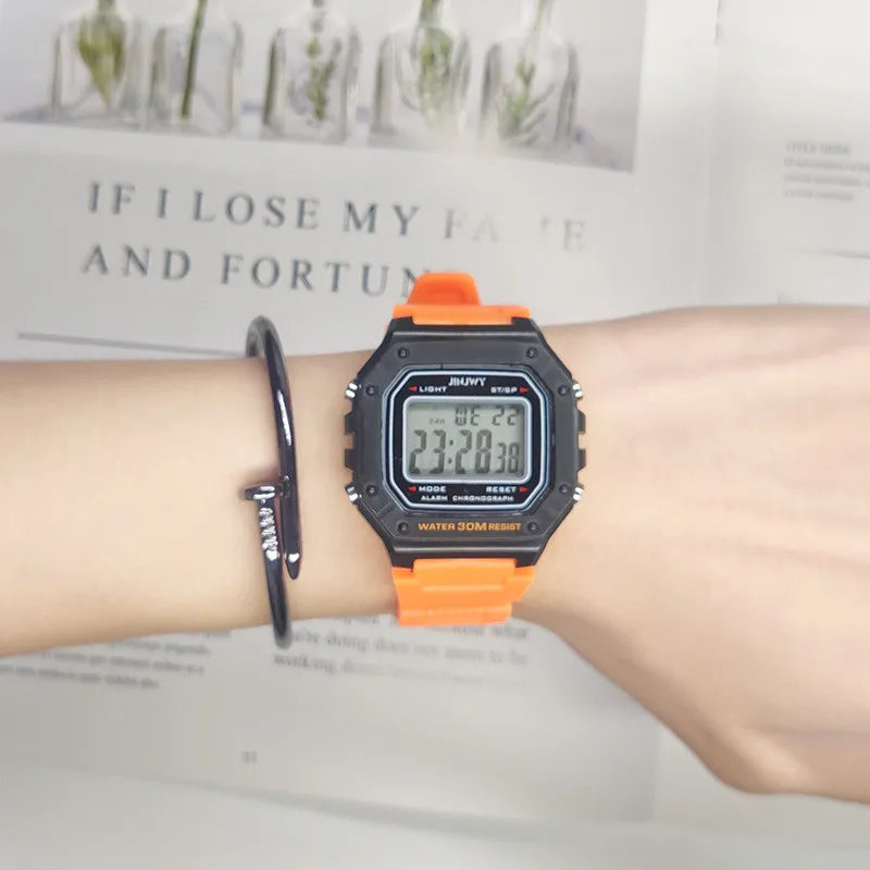 2025 relojes digitales para hombres, reloj de pulsera deportivo resistente al agua, reloj de pulsera LED electrónico dorado para mujeres, reloj informal para hombre