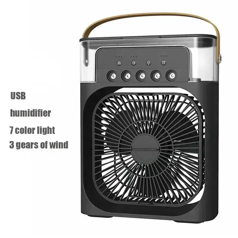 Nuevo ventilador 3 en 1, aire acondicionado, Mini enfriador de aire para el hogar, luz LED nocturna, humidificador portátil, ventilador de ajuste de aire, ventilador para oficina y hogar