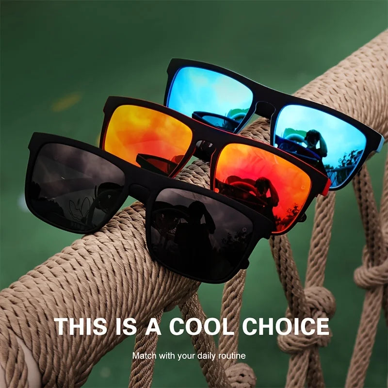 Gafas de sol polarizadas cuadradas Vintage a la moda para hombres y mujeres, gafas de sol de diseñador de marca de lujo para conducir y pescar, gafas para conductor UV400