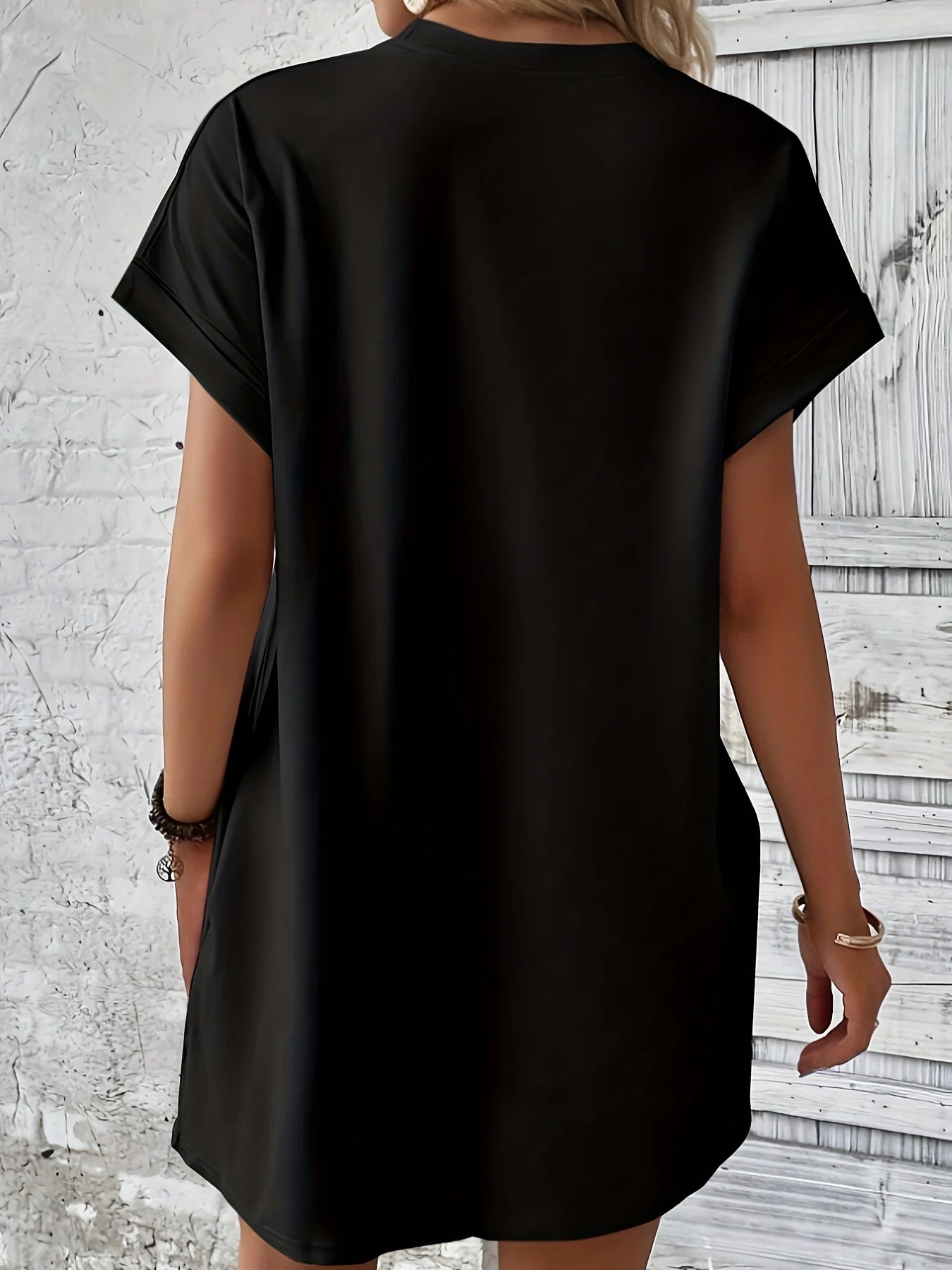 Vestido informal cómodo con bolsillo y manga corta y cuello redondo con estampado de bandera de EE. UU. clásico holgado de verano para mujer