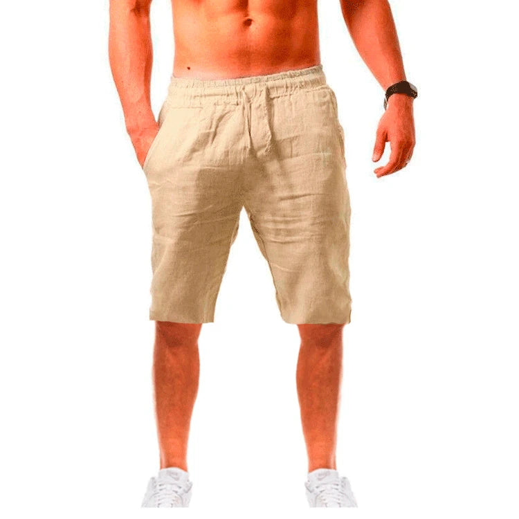 Ttrend New Men's Shorts  Cotton and Linen Beach Jogging  Leisure Sports Short Pants