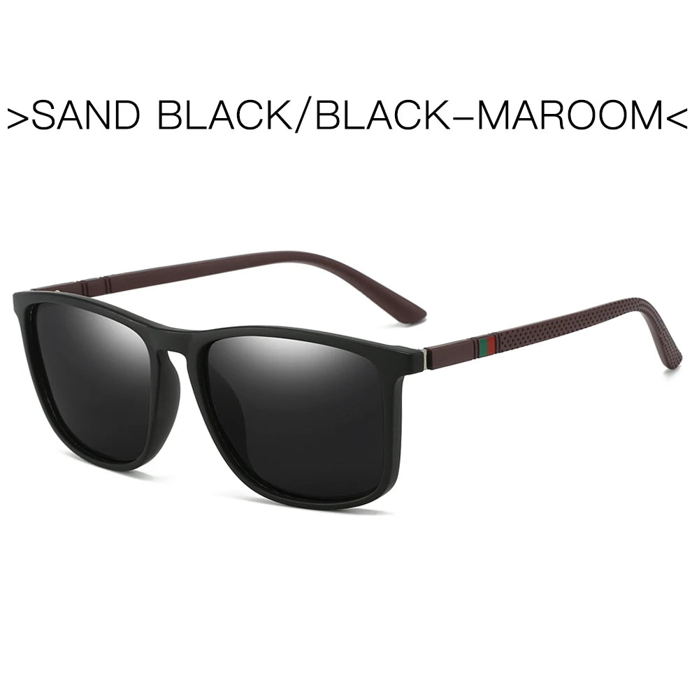 Gafas de sol deportivas para hombre, lentes de sol cuadradas polarizadas, cómodas, ligeras, accesorio con Origina UV400