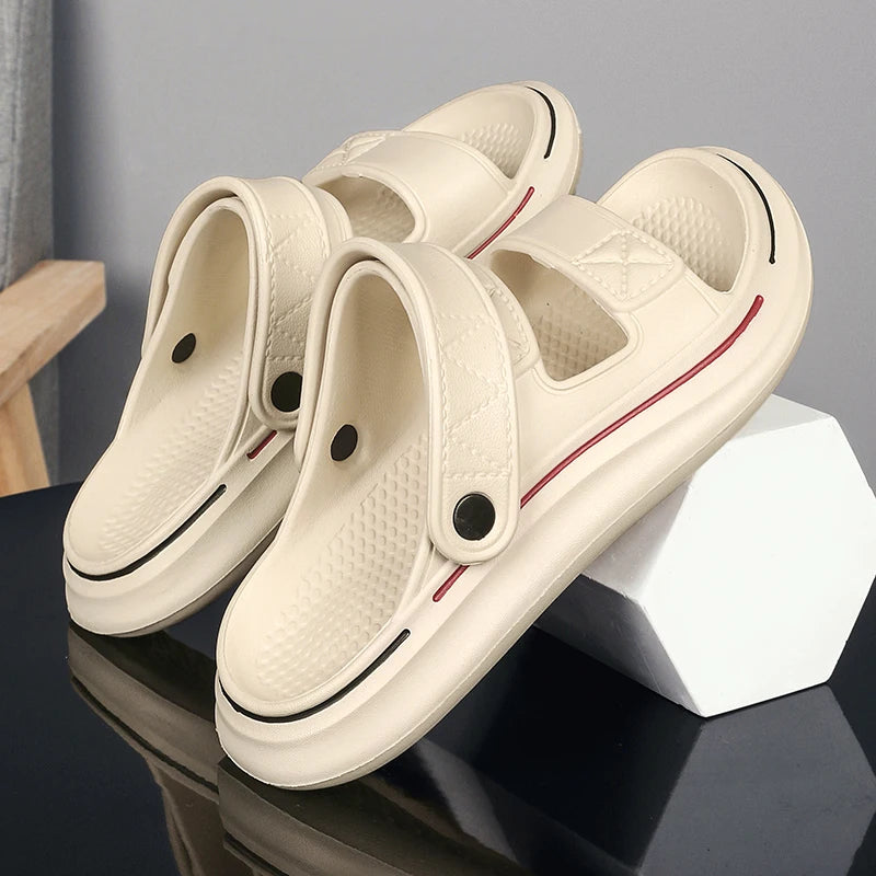 Zapatillas de verano para hombre, sandalias con plataforma de suela blanda EVA, zapatillas Unisex, zapatos de playa informales, chanclas para interior y exterior para mujer