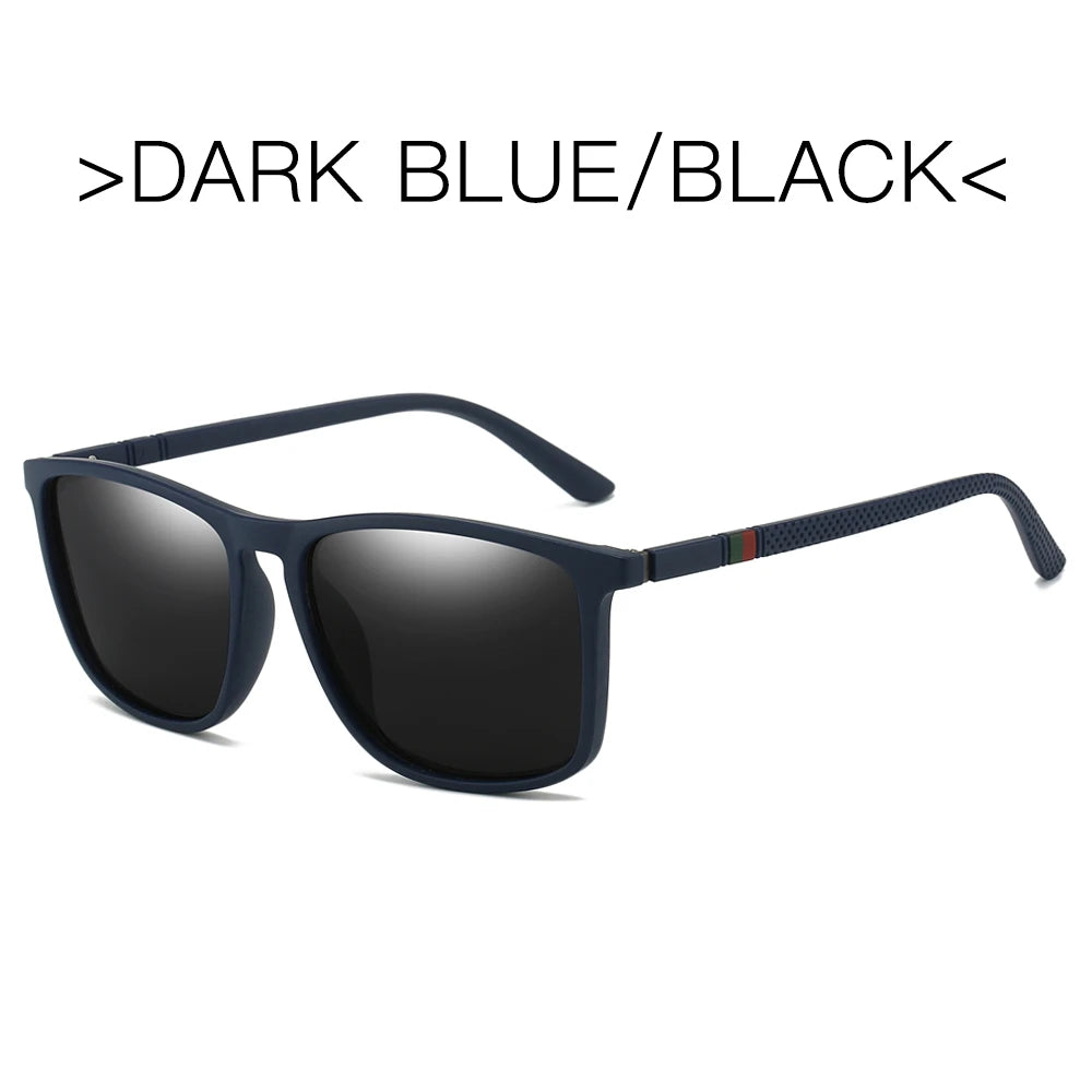 Gafas de sol deportivas para hombre, lentes de sol cuadradas polarizadas, cómodas, ligeras, accesorio con Origina UV400